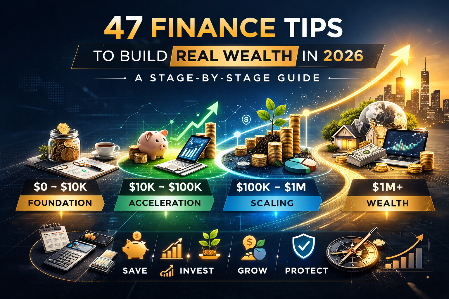 47 Finance Tips to Build Real Wealth in 2026: A Stage-by-Stage Guide