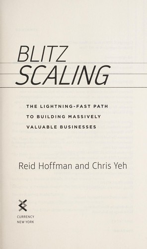 Blitzscaling — book cover