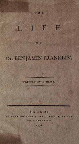 Couverture : The Autobiography of Benjamin Franklin