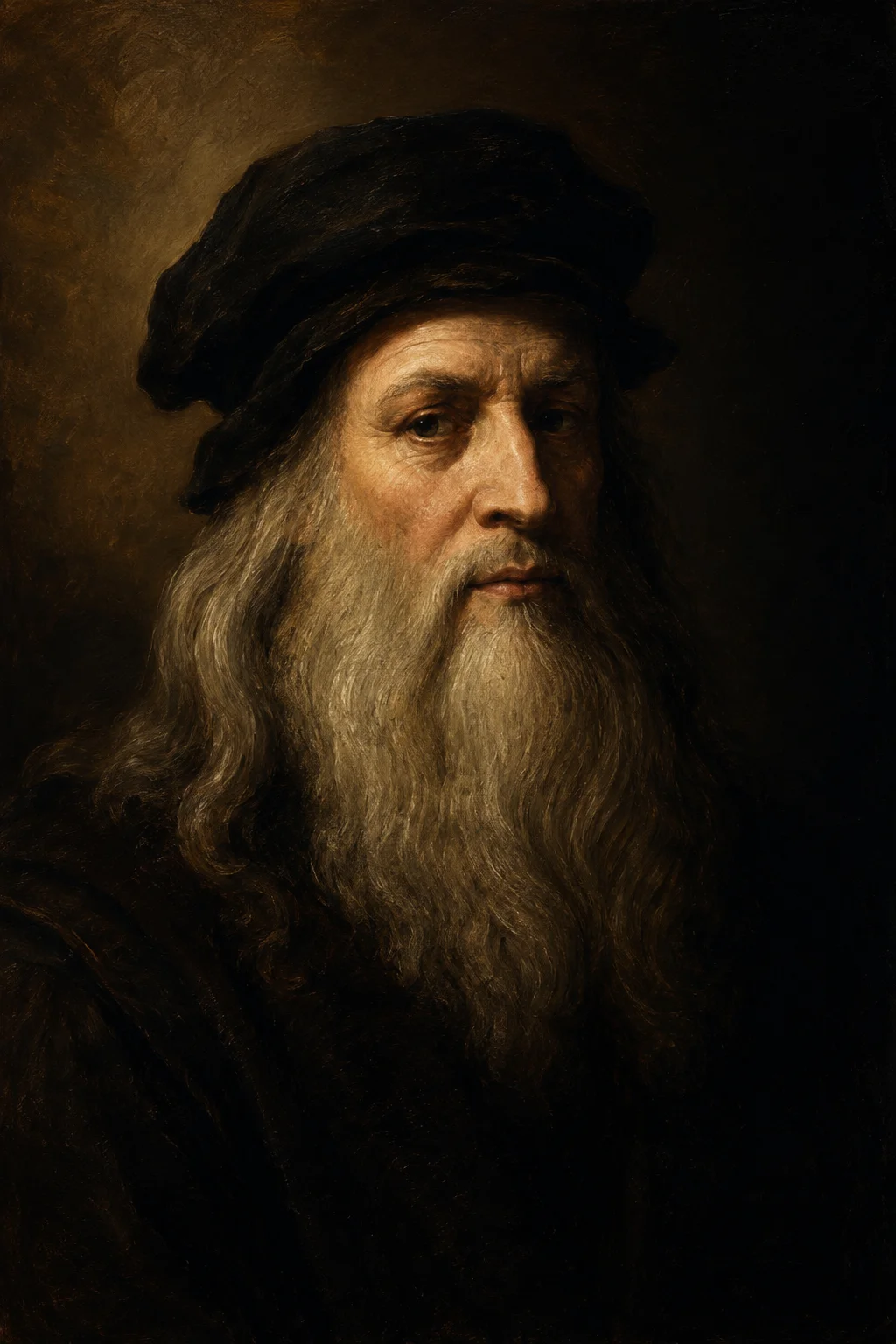Leonardo da Vinci portrait — AI conversation powered by his actual notebooks