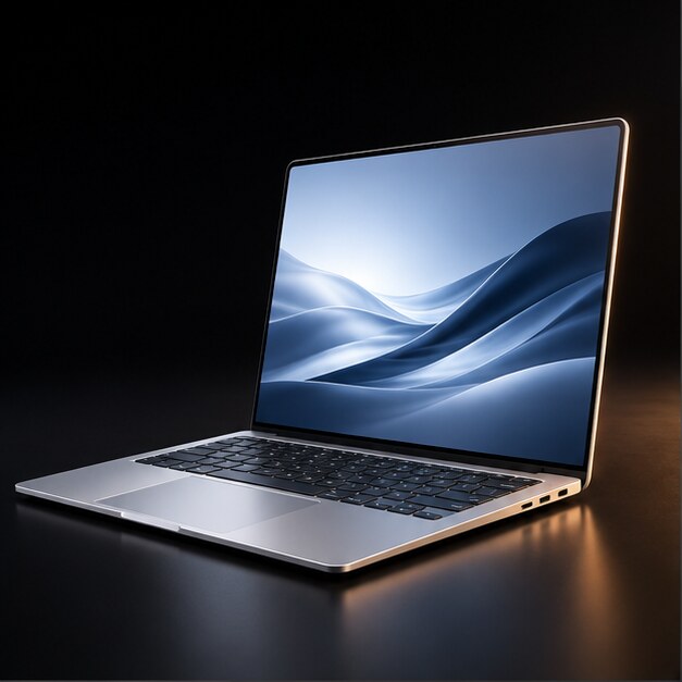 Ultralight silver laptop for the nomad